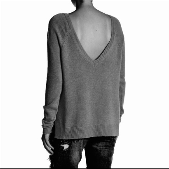 Calypso St Barth Gylden Cashmere Double V-neck Sweater Sz M - Picture 4 of 11